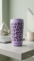 Mug Isotherme Léopard - Violet Poudré