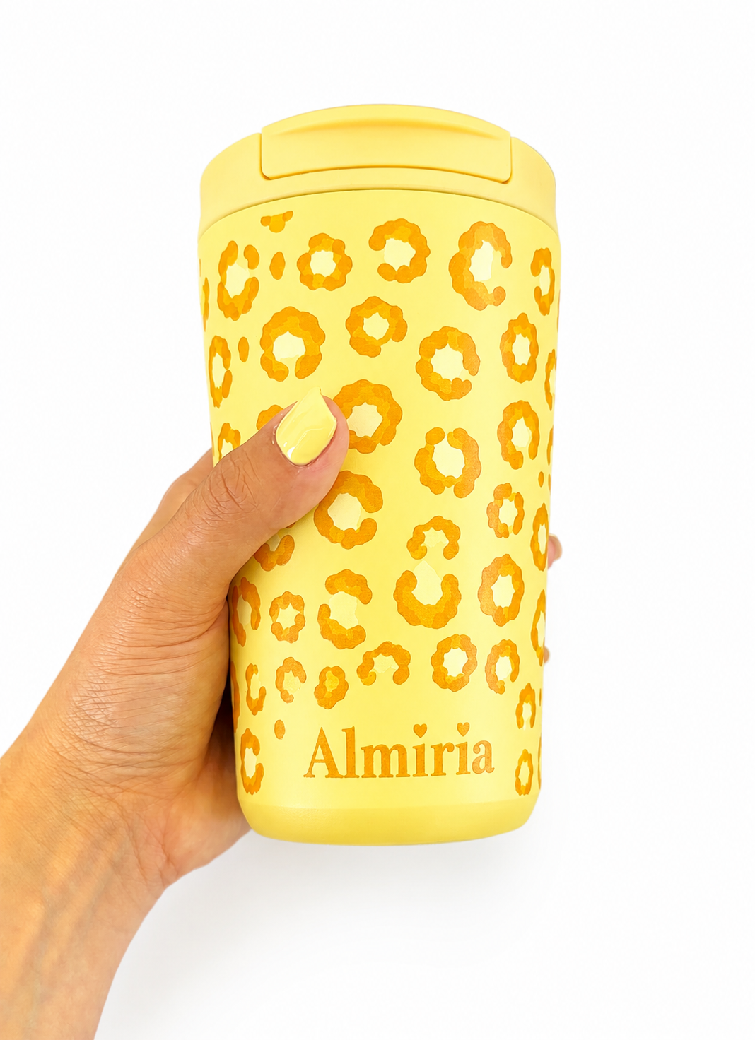 Mug Isotherme Léopard - Jaune Soleil